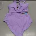 Yonique Women's Two Piece High Waisted Bikini Set Tummy Control Swimsuit Full Coverage Bathing Suit (Purple, Medium)