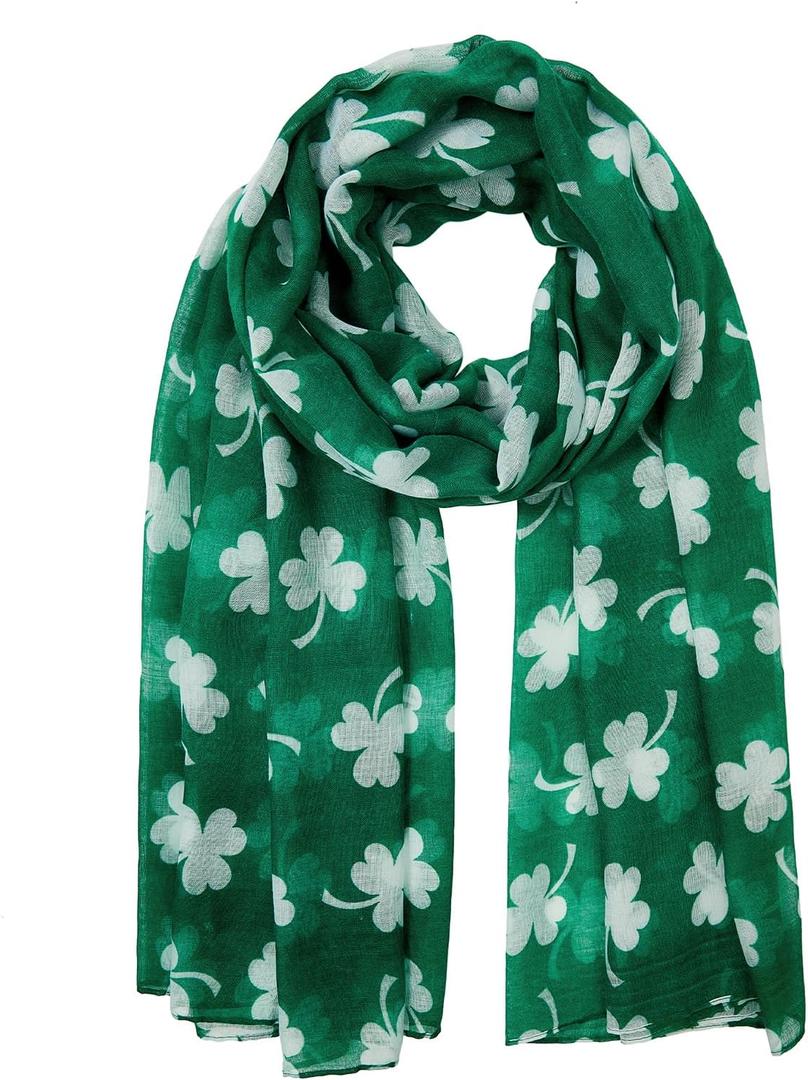 American Trends St Patrick Scarf for Women Irish Scarf St Patrick Gift Scarf St Patrick Costume Scarf Lightweight Scarf