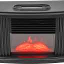 Portable Adjustable Freestanding Electric Fireplace Timer&Overheating Protection 1000W 110-220V ABS Material for Living Rooms, Bedrooms, Basements. ETC(Black)