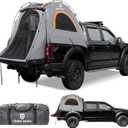 Umbrauto Truck Bed Tent: 5.5-5.8ft Truck Tent Easy Setup for Camping, 3000mm Waterproof Pickup Truck Tent for 2 Person with Double Layer Windows Grey & Orange