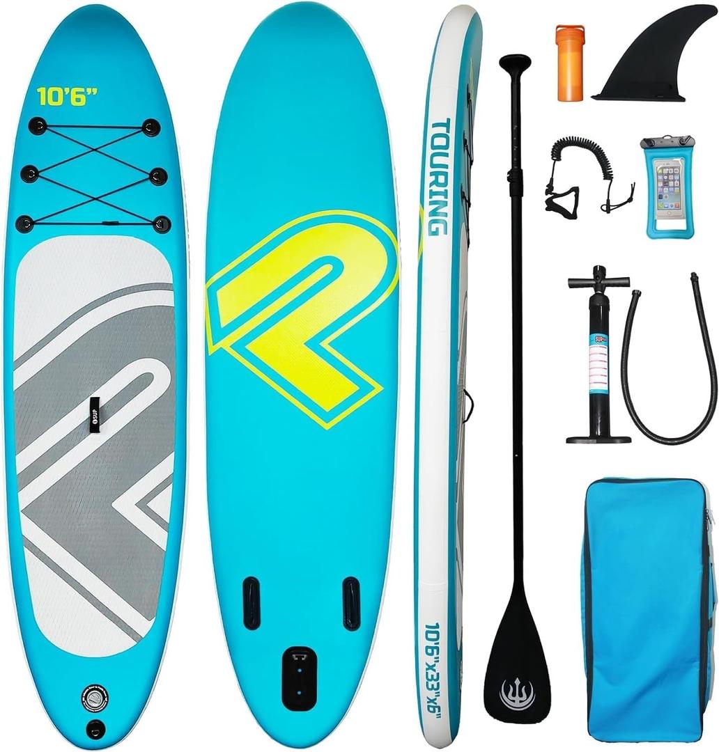 11''Adults Premium Paddle Board, Inflatable Stand Up Paddle Board, Non-Slip Deck Design, Leash, Paddle and Pump Multifunctional Paddle Boards for Adults and Youth to Surfing, Paddling, Yoga or Fishing