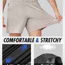 Separatec Men's Athletic Running Shorts Lightweight Breathable 7" with Zipper Pockets (Gray, L)