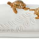 Turtle Stylish Ceramic Butter Dish Covered with Lid and Handle - Modern Countertop Butter Storage