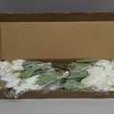 4 Bundles Artificial Tiger Lily Silk Flowers Faux Fake Lilies Plants for Wedding Bouquet Home Party Indoor Table Hotel Office Vases Floral Arrangements Outdoor Garden Decor (White)