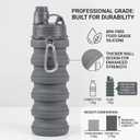 Collapsible Water Bottles Travel water bottle Sports Portable Sport Water Bottle Reusable Water Bottles comes with mountaineering Buckle 500ml silicone Water-proof camping water bottle