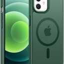 FNTCASE for iPhone 12 Phone Case: for iPhone 12 Pro Magnetic Matte Textured Military Grade Drop Protection Translucent Cell Cover - Slim Durable Shockproof Protective Bumper