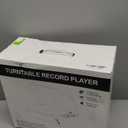 Record Player Built-in Stereo Speakers Vintage Turntable for Vinyl Records LP Phonograph Belt Drive 3 Speed 3 Size Support Wireless Input RCA Output Auto Stop Tone Adjustment Retro Wooden Walnut Brown