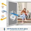 SUNBABY Window Tint for Home, One Way Privacy Film Heat & UV Blocking, Static Cling No Glue Renter Friendly Cover for Home Bedroom, Office & Sliding Glass Door, 35.4 x 78.7 Inch with 3 Tools, Black