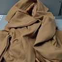 Ladiyo Womens Classic Coat Lapel Collar Open Front Belted Long Jacket, Size XL