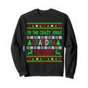 Crazy Xmas Grandma, Ugly Christmas Sweater (Size Large, Black)