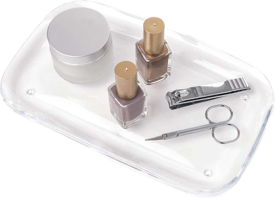 Umbra Droplet Tray Jewelry Display/Holder, Bathroom Accessory/Amenity Holder  Clear Acrylic, Looks Like Glass (9.8" x 5.9" x 0.8")