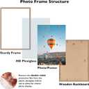 JCJMY 17x22 Picture Frame Rustic Brown for Poster Photo Picture, Horizontal and Vertical Formats for Wall Hanging, 17 x 22 Wall Gallery Poster Photo Frame for 17 by 22 Photos Posters, Rustic Brown