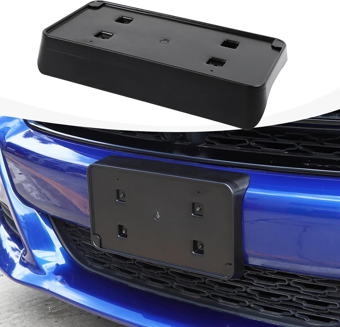 Front License Plate Bracket Holder Mount Frame Compatible with Dodge Charger 2015-2024 Accessories, Black Front Bumper License Plate