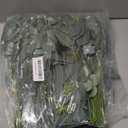 120 Pcs 4 Kinds Mixed Artificial Eucalyptus Leaves Stems Bulk Fake Silver Dollar Eucalyptus Bundle Faux Plants Greenery for DIY Bouquets Floral Arrangement Wedding Engagement Party Decor (Green)