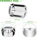10L0L Universal Golf Cart SS Wheel Center Cap Cover for Yamaha, EZGO, Club Car, 4 PCS (Chrome)