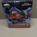 JOIEDOMI 7 FT Long Christmas Inflatable Santa Driving Truck with Christmas Tree, Blow Up Santa on Truck with Build-in LEDs for Xmas Party Decor Yard Outside Garden Holiday Decoration