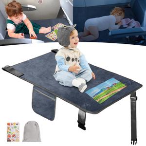 Gocozy Toddler Airplane Bed, Travel Essentials for Kids, Soft Toddler Airplane Travel Essentials with Sticker Book, Grey Gocozy Toddler Airplane Bed, Travel Essentials for Kids, Soft Toddler Airplane Travel Essentials with Sticker Book, Grey