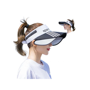 Peicees Sun Visor Hat with Wide Brim for Women Sun Protection Cap for Golf Tennis Beach Running Hiking Fishing Gardening