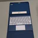 Harvopu Compatible for iPad 11th 10th Generation Case with Keyboard, Folio Cover with Pencil Holder, Multi-Touch Trackpad, 7 Color Backlit, Detachable Keyboard for iPad (A16) 11th/10th Gen (Navy Blue)