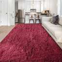 Ultra Soft Shaggy Area Rugs, 6x9 Feet Rug for Bedroom Living Room, Shag Fluffy Fuzzy Area Rug for Nursery Home Decor, 6x9 Ft Burgundy Alfombras para Salas (6'x9')