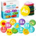 merka Bath Toys Flash Cards - 36-Pc Multicolor 2.25-Inch Foam Alphabet & Number Cards - Waterproof Bath Time Toddler Learning Toys for Ages 1-3