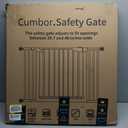 Cumbor 29.7-48" Baby Gate for Stairs, Mom's Choice Awards Winner-Dog Gate for Doorways, Auto Close Safety Pet Gate for Dogs Indoor, Easy Install Pressure Mounted Child Gate with Walk Thru Door, Brown