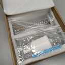 2 Pcs Glass Cups Set - 24oz Mason Jar Drinking Glasses with Bamboo Lids & Straws & 2 Airtight Lids, Cute Reusable Smoothie cup, Iced Coffee Glasses, Travel Tumbler for Bubble Tea, Juice