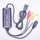 USB 2.0 Video Capture Card, VHS to Digital Converter, Audio Video Grabber for Windows10/11, Mac, Digitize VHS Tapes, Hi8, VCR, Camcorder, DVD, Gaming, with RCA/S-Video to USB Adapter