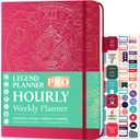 Legend Planner PRO Hourly Schedule - Weekly & Daily Organizer with Time Slots. Appointment Book Journal for Work & Personal, A4 (Hot Pink) (A4 (8.5" x 11"))