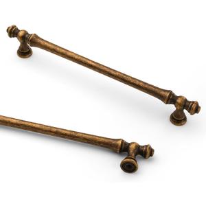 Asidrama 10 Pack 7.5 Inch(192mm) Antique Brass Kitchen Cabinet Handles, Vintage Retro Cabinet Pulls Kitchen Cabinet Hardware for Cupboard Drawer Pulls (7.5" Hole Center)