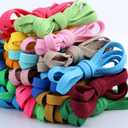 2 x 2 Pairs Flat Shoelaces for Athletic Running Sneakers Casual Shoes Unisex Colorful Shoe Laces Polyester