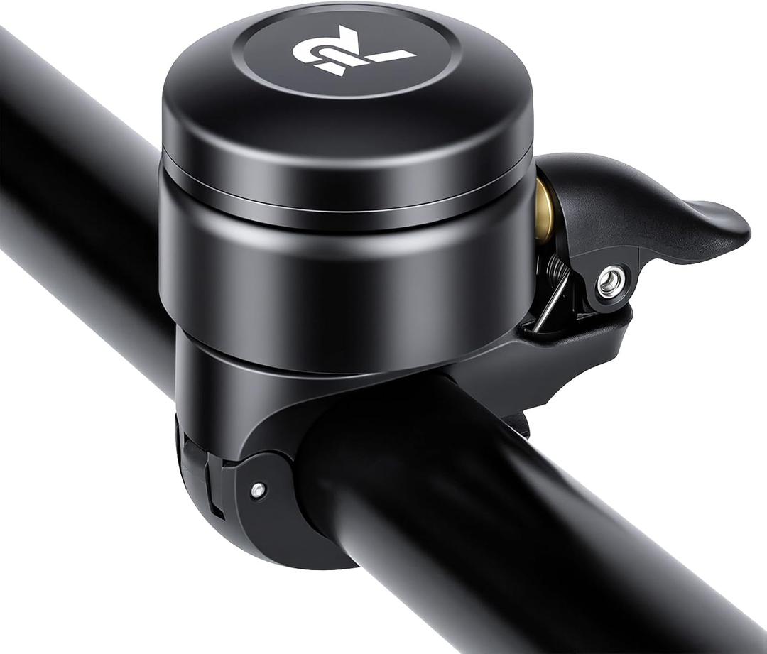 Bike Bell for Apple AirTag, Copper Bicycle Bell Hidden AirTag Bike Mount GPS Tracker Case Waterproof for Adults Kids Bikes 0.87inch/22.2mm Handlebar, Anti-Theft,120dB Loud