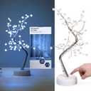 SteadyDoggie Fairy Light Tree - Aesthetic Lamp with Warm and Cozy Glow - Lighted Trees for Decoration Inside - Metal and Glass Fairy Lamp - Tree Light for Bedroom Indoor - Battery or USB Powered