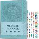 Legend Medical Planner  12-Month Health Tracker Journal to Track Meals, Symptoms, Blood Pressure, Lab Test Results  Med & Wellness Notebook for Daily Self-Care & Health Goals (Aquamarine) (A4 (8.5" x 11"))