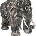 Red Lantern 20" Auspicious Elephant Statue
