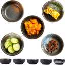 5 PC-Ceramic Sauce Dipping Bowl Set, Small Round Condiment Bowls, Appetizer Serving bowls for Sushi and Soy Sauce Dipping (5)