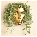 Face Vase,Ceramic Female Form Vase,Modern Sculpture Planter Pot,Human Face Dried Flower Shaped Vase,Wall Hanging Plant Pot for Home Decor Centerpieces, Office or Outdoor Hanging Decor (Black)