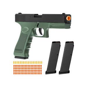 Stress Shot Toy Gun - Soft Bullet Toy Gun, Semi-Automatic Mode, Realistic Shell Ejecting Toy Guns, Birthday, Green