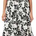 The Drop Women's Medium, Black/White Floral Print