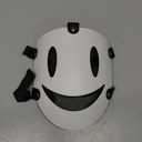 nezababy High-Rise Invasion Mask Cosplay Sniper White Smile Mask Anime Tenkuu Shinpan Halloween Prop Resin