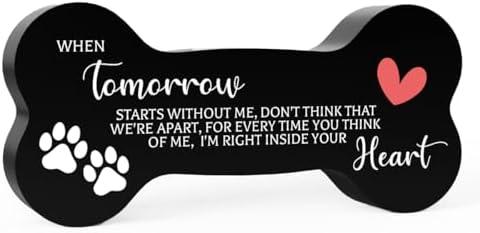 Pet Memorial Ornament Remembrance Gifts Loss of Dog Cat Sympathy Gift Bone Shape Decor Ornament for Cats Bereavement Gift for Pet Lover Memorial Gift for Pet Owner Pet Lover Bone Shape