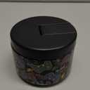 12oz Insulated Vacuum Food Jar with Buckle Lid Wide Mouth Soup Thermo for Hot Food Kids Leakproof Stainless Steel Lunch Container (Black-Game)