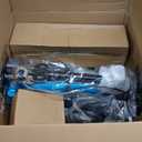 HOMLAND Knee Scooter for Foot Injuries Ankle Surgery, Foldable Steerable Knee Walker with Dual Brakes System, Height Adjustable Handle & Seat, Removable Storage Bag, 300 lbs Capacity