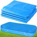 7 × 5 FT Rectangular Pool Cover, Inflatable Swimming Pool Cover Fits Under 88"x60" Above Ground Pools, Rectangle Above Ground Swimming Pool Cover with Adjustable Drawstring