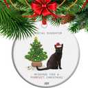 Black Cat Christmas Ornament for Daughter 2025 Wishing You A Purrfect Special Daughter Keepsake Cat Lover Holiday Decor (C2)