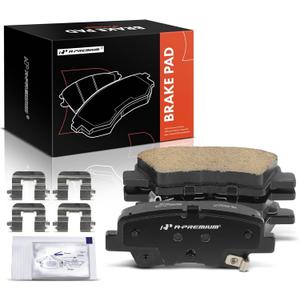 A-Premium 4 Pcs Rear Ceramic Disc Brake Pads Set Compatible with Hyundai Elantra GT, Sonata, Veloster, Kona Electric & Kia Soul, Soul EV, Optima, Forte, Forte5