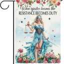 When Injustice Becomes Law Resistance Becomes Duty Garden Flag
Feminist Social Justice Goddess Small Yard Outside Decoration, Human Rights Equality Floral Outdoor Home Decor Double Sided