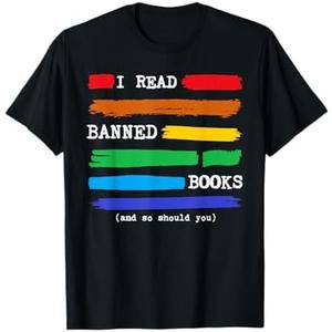 I Read Banned Books Colorful National Librarian Week Gift T-Shirt.XL