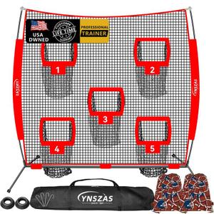 YNSZAS Football Throwing Target Net, Upgraded Weather Football Training Equipment Accessories (Only Net), Size 7 x 7