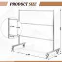 DoubleFill 3 Tier Universal Clothing Hanger Storage Rack Stainless Steel Hanger Organizer Holder Stand Storage System for Shopping Mall Specialty Store Laundry Room 30" W x 15" D x 32 "H